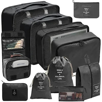 11 Piece Travel Suitcase Organizer Storage Set