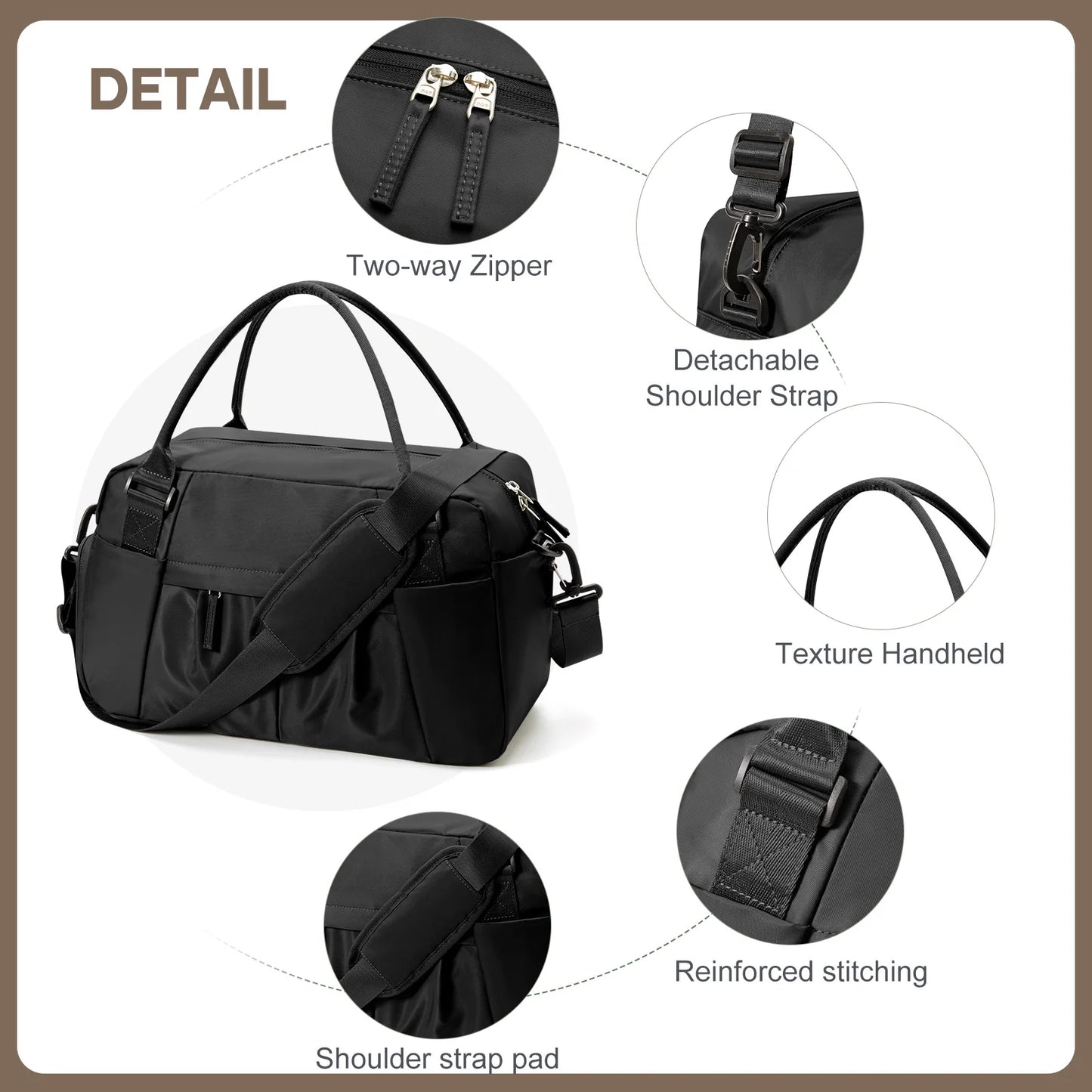 Waterproof travel handbags