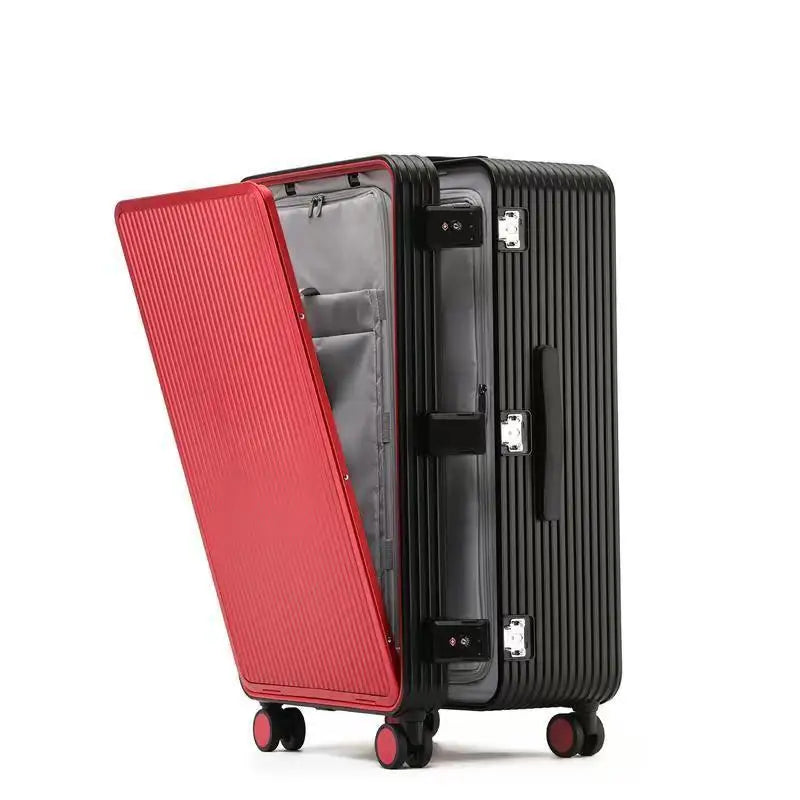 Aluminum Alloy Front Opening Travel Suitcase with TSA Lock