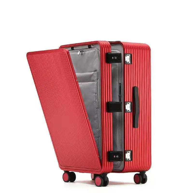 Aluminum Alloy Front Opening Travel Suitcase with TSA Lock