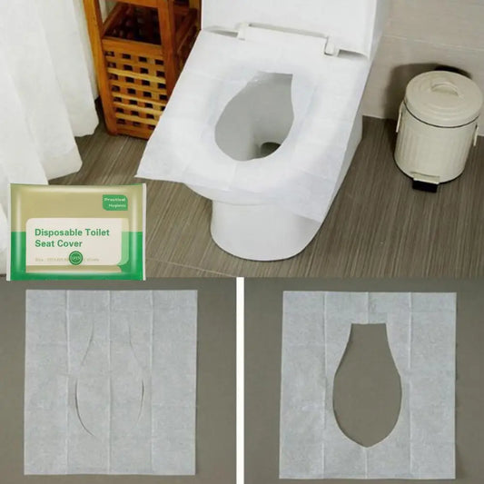 Disposable and soluble toilet seat covers for travel