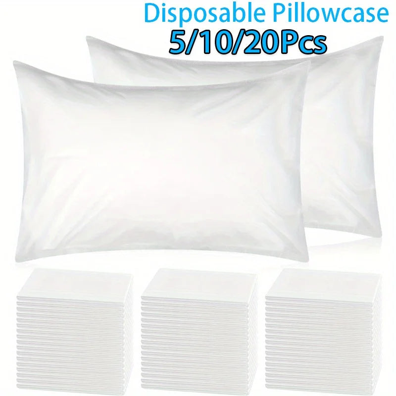 Pack of 5 or 10 single-use pillowcases