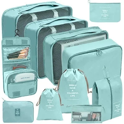 Lot de 11 pièces de rangement pour organisateur de valises de voyage